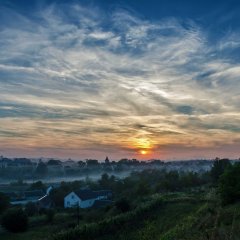 Ein Sonnenaufgang in Schtschyrez.