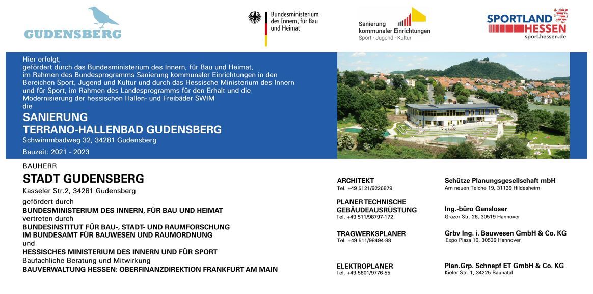 Digitales Baustellenschild Gudensberger Stadtportal