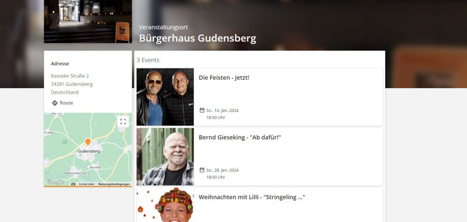 Screenshot von der Website Reservix