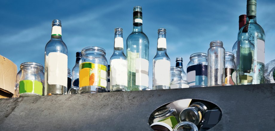 Glasflaschen gehören in den Recyclingkreislauf
