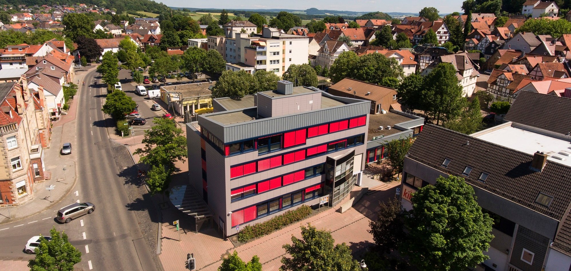 Luftbild vom Gudensberger Rathaus