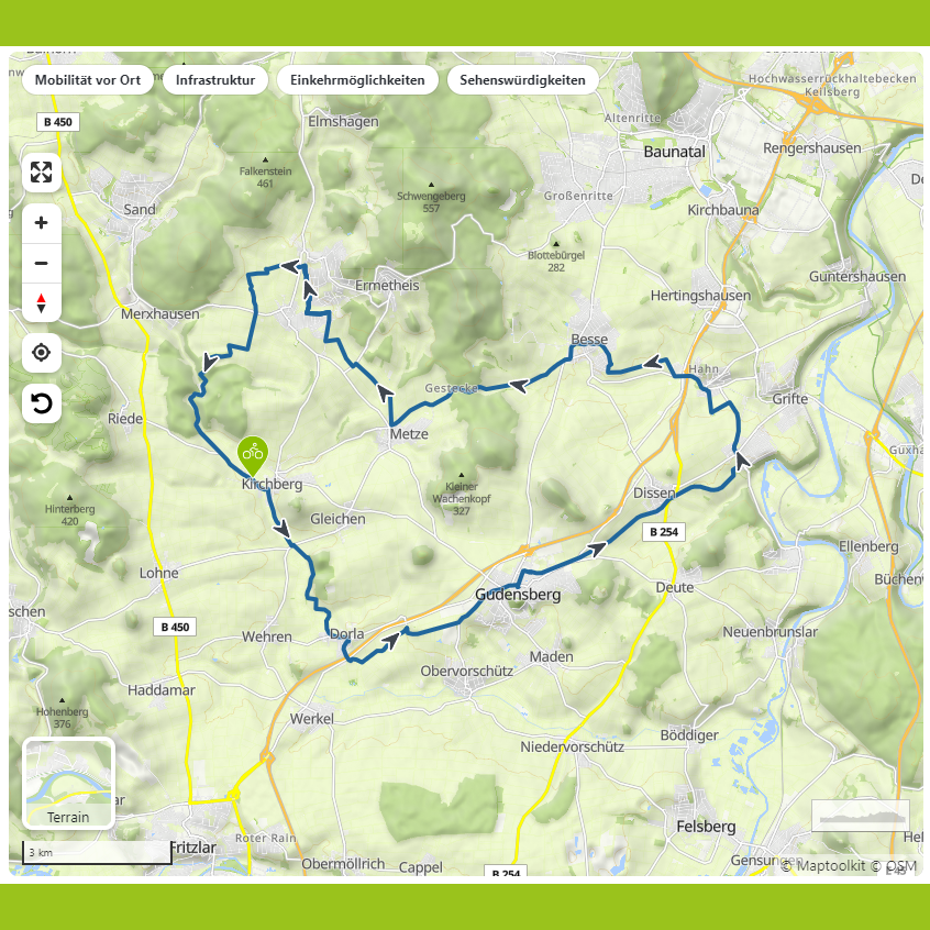Plan Tour de Chattengau