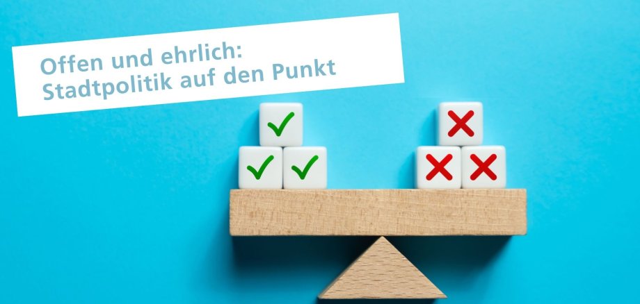 Wage mit Text