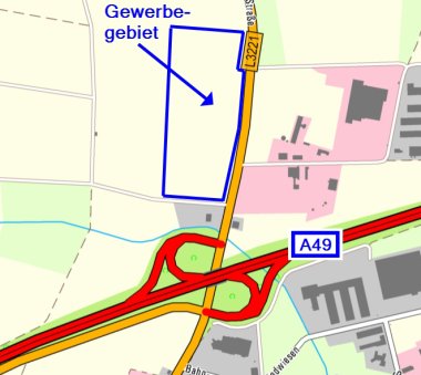 Lageplan Gewerbegebiet